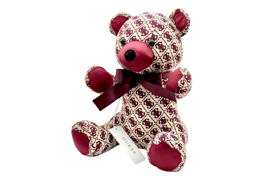 Jacquard Teddy Bear burgundy Guess