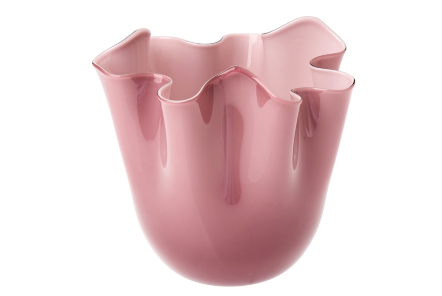 Vaso Fazzoletto vetro di Murano ametista Venini