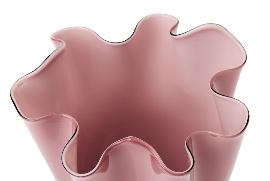 Vaso Fazzoletto vetro di Murano ametista Venini