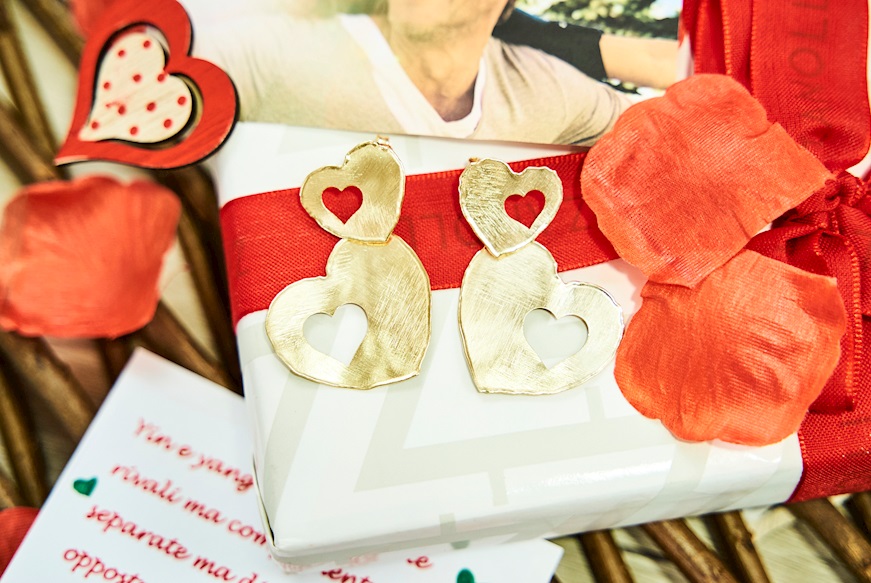 Orecchini Cuore argento dorato Selezione Zanolli
