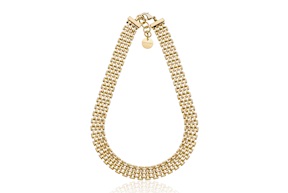 Necklace Panther in gilded bronze Unoaerre