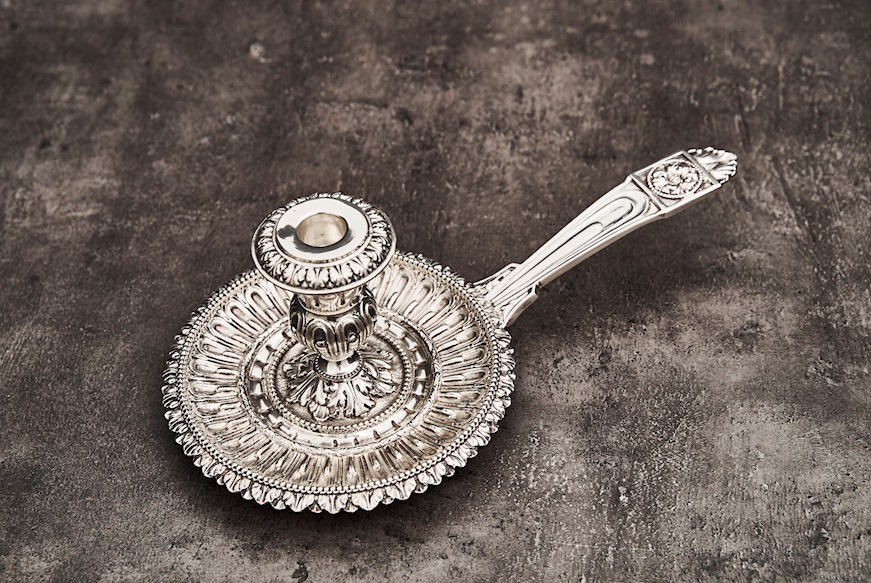 Candle holder silver 614 grammi Zanolli Vintage
