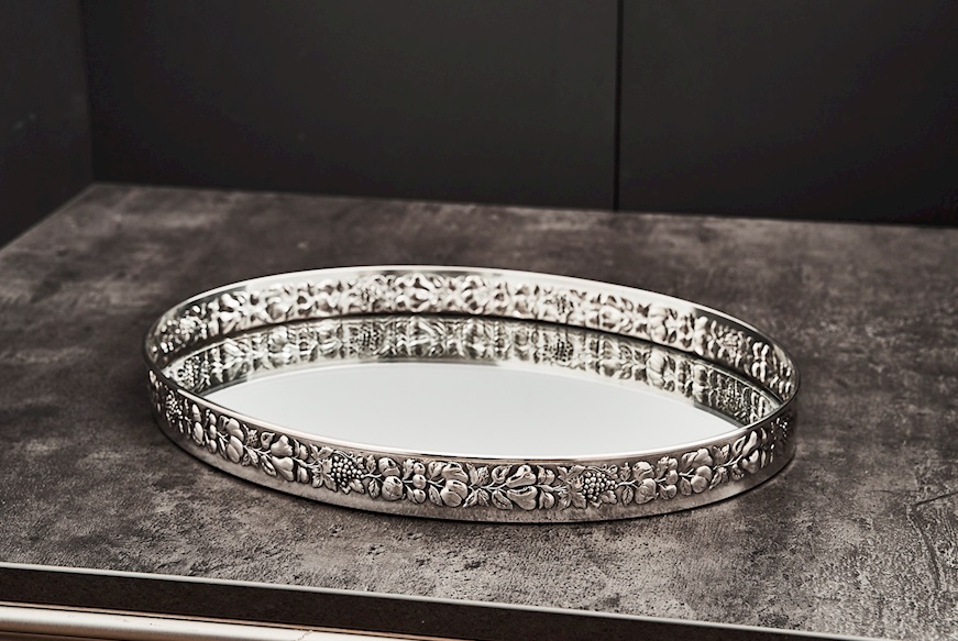 Oval tray silver 133 grammi Zanolli Vintage