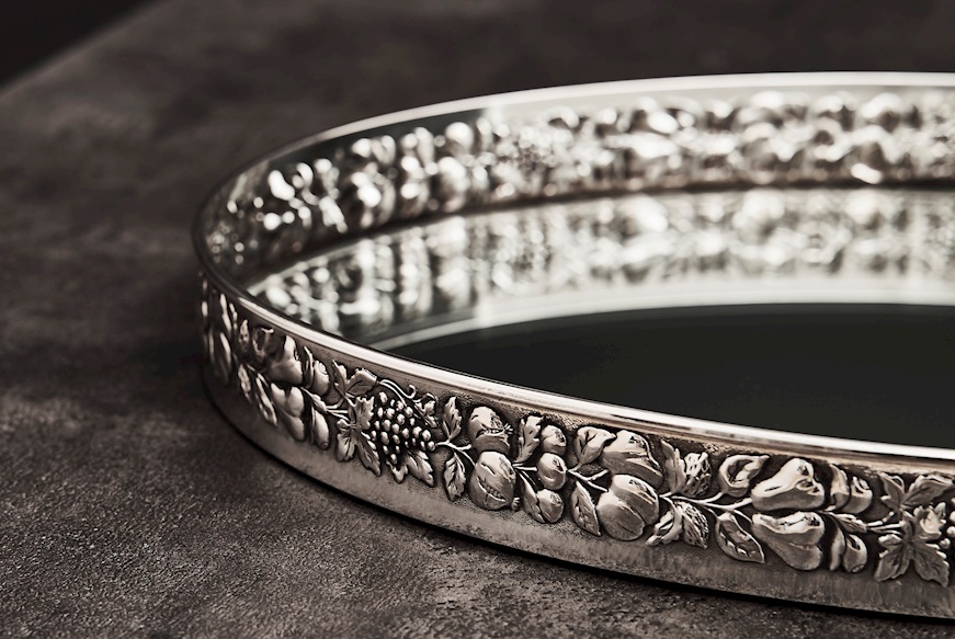 Oval tray silver 133 grammi Zanolli Vintage