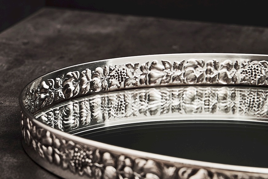 Oval tray silver 133 grammi Zanolli Vintage