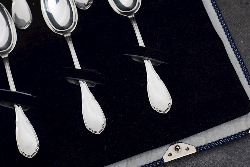 Set cucchiaini argento 149 grammi in stile Settecento usato ricondizionato Zanolli Vintage