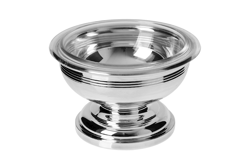 Fruits bowl silver plated and glass Selezione Zanolli