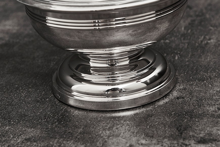 Fruits bowl silver plated and glass Selezione Zanolli