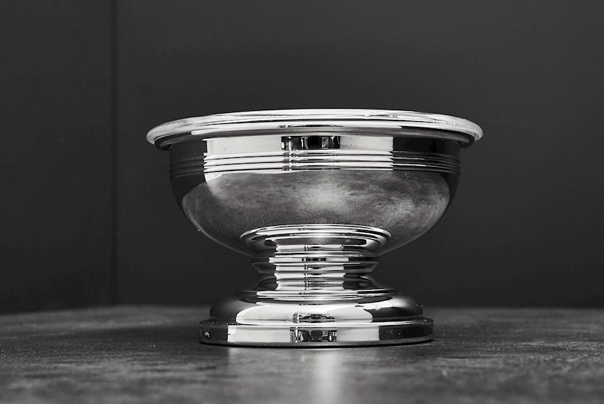 Fruits bowl silver plated and glass Selezione Zanolli