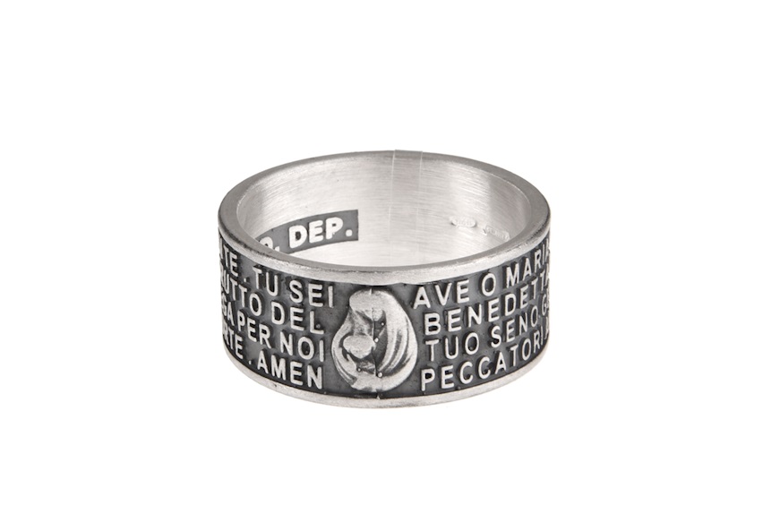 Anello argento con preghiera Ave Maria Selezione Zanolli