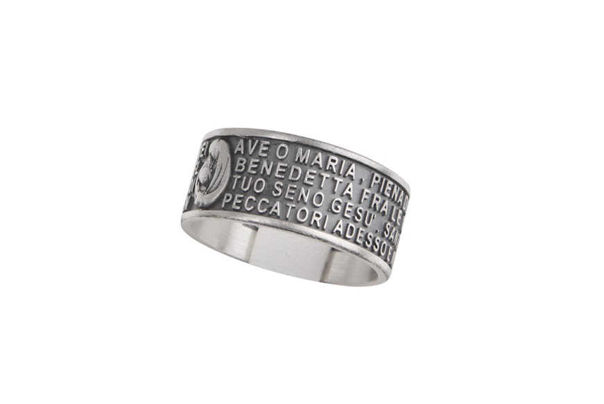 Anello argento con preghiera Ave Maria Selezione Zanolli