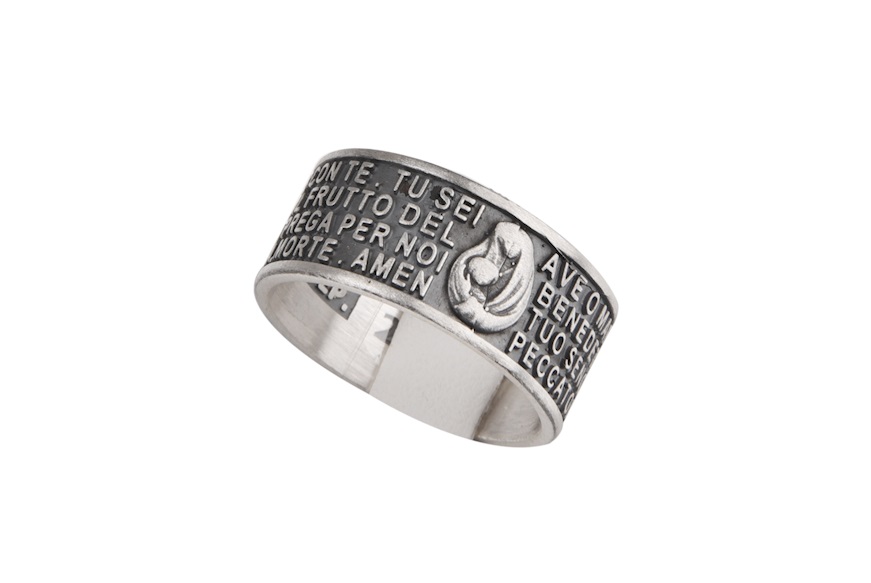 Anello argento con preghiera Ave Maria Selezione Zanolli