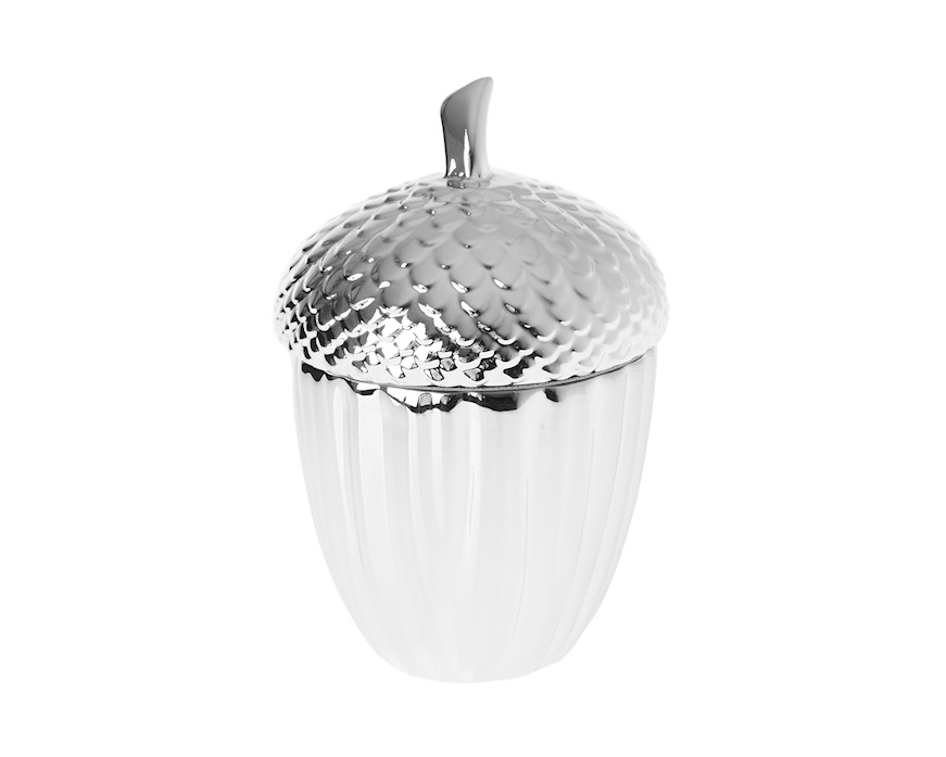 Scatola ghianda bianca e argento Selezione Zanolli