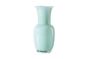 Vaso Opalino vetro di Murano verde rio Venini