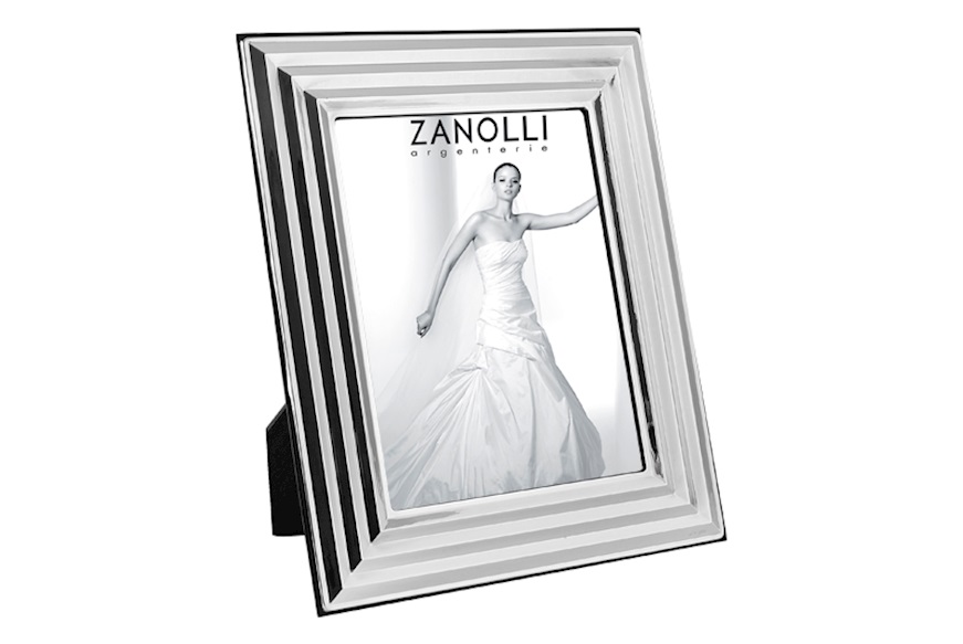 Cornice argento con fascia larga a scalini Selezione Zanolli