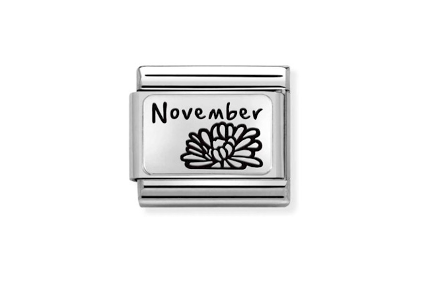 Fiore Novembre Composable acciaio e argento Nomination