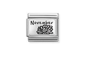 Fiore Novembre Composable acciaio e argento Nomination