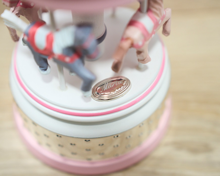 Music Box Horses Carousel pink Selezione Zanolli