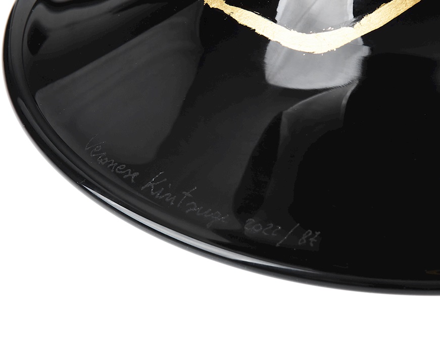 Vase Veronese Murano glass black Venini