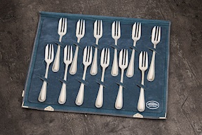 Set forchette argento 188 grammi 12 pezzi in stile Impero usato ricondizionato Zanolli Vintage