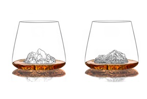 Whisky glass set Topographic Monte Bianco/Everest 2 pieces Alaskan Maker