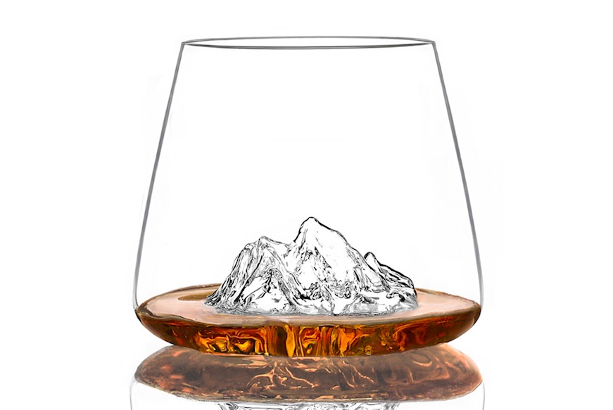 Whisky glass set Topographic Monte Bianco/Everest 2 pieces Alaskan Maker
