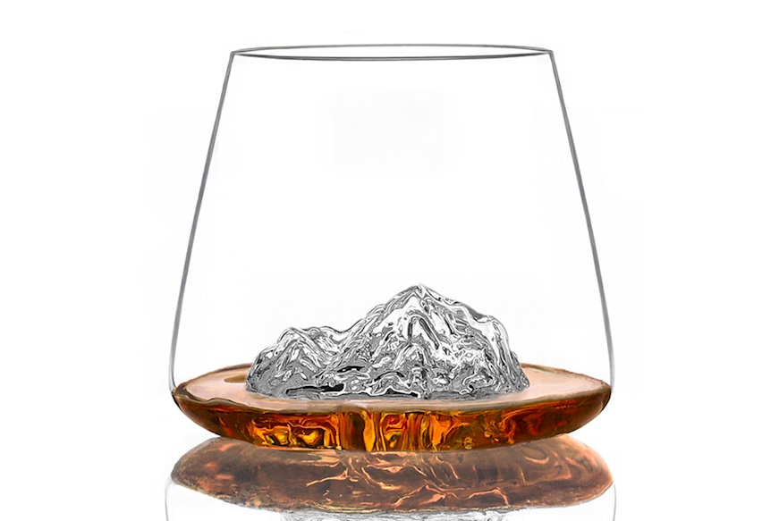 Whisky glass set Topographic Monte Bianco/Everest 2 pieces Alaskan Maker