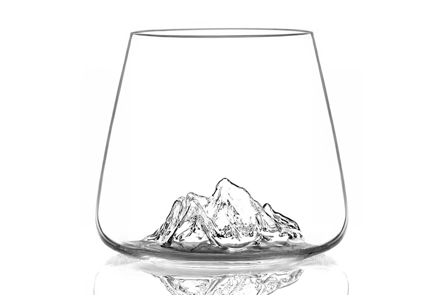Whisky glass set Topographic Monte Bianco/Everest 2 pieces Alaskan Maker