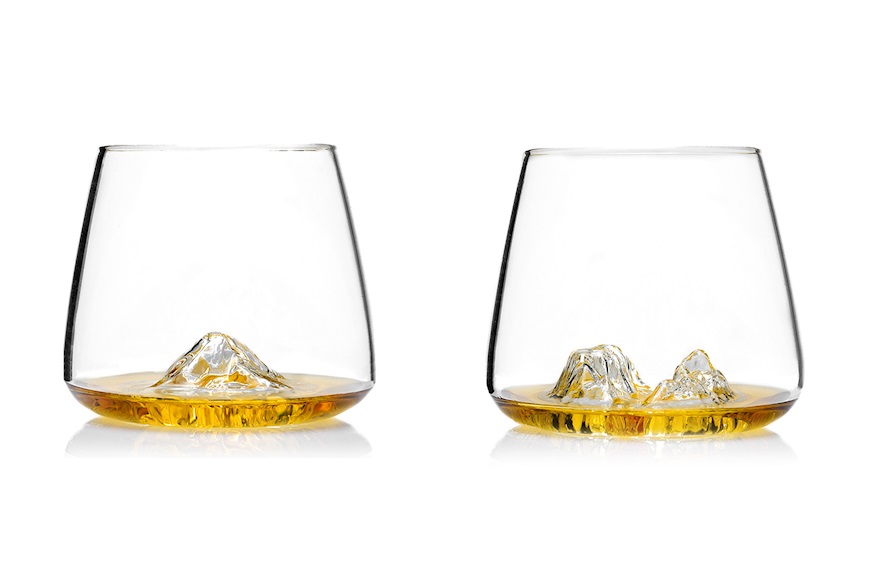 Whisky glass set Topographic Grand Canyon/Matterhorn 2 pieces Alaskan Maker