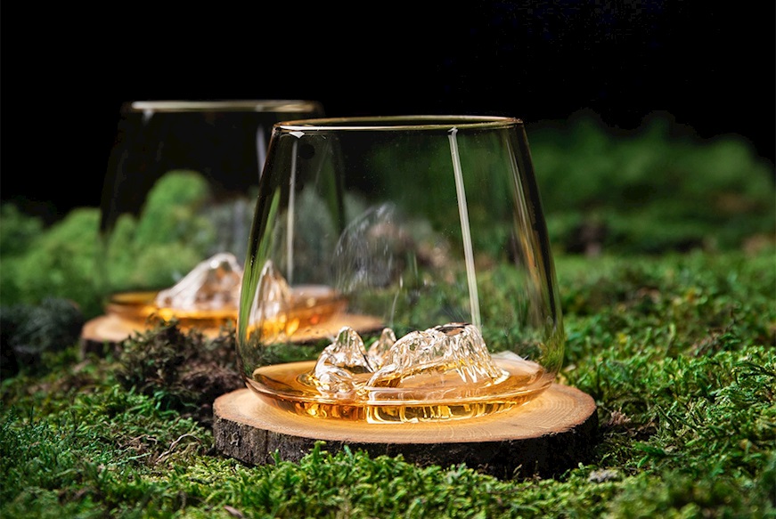 Whisky glass set Topographic Grand Canyon/Matterhorn 2 pieces Alaskan Maker