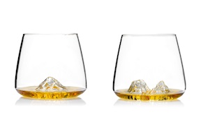 Whisky glass set Topographic Grand Canyon/Matterhorn 2 pieces Alaskan Maker