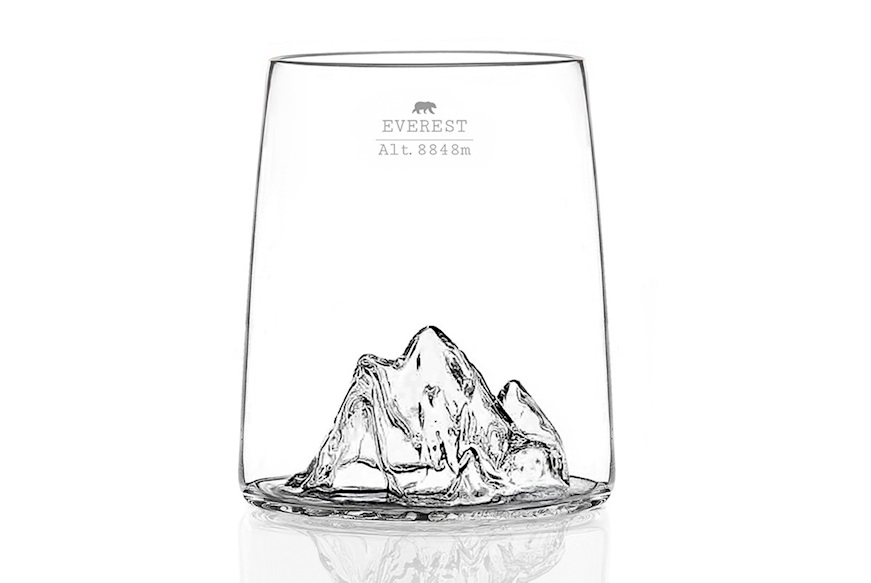 Shooter glass set Topographic Monte Bianco/Everest 2 pieces Alaskan Maker