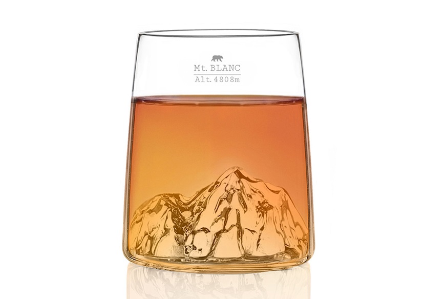 Shooter glass set Topographic Monte Bianco/ Everest/Matterhorn/Pico de Alto 4 pieces Alaskan Maker