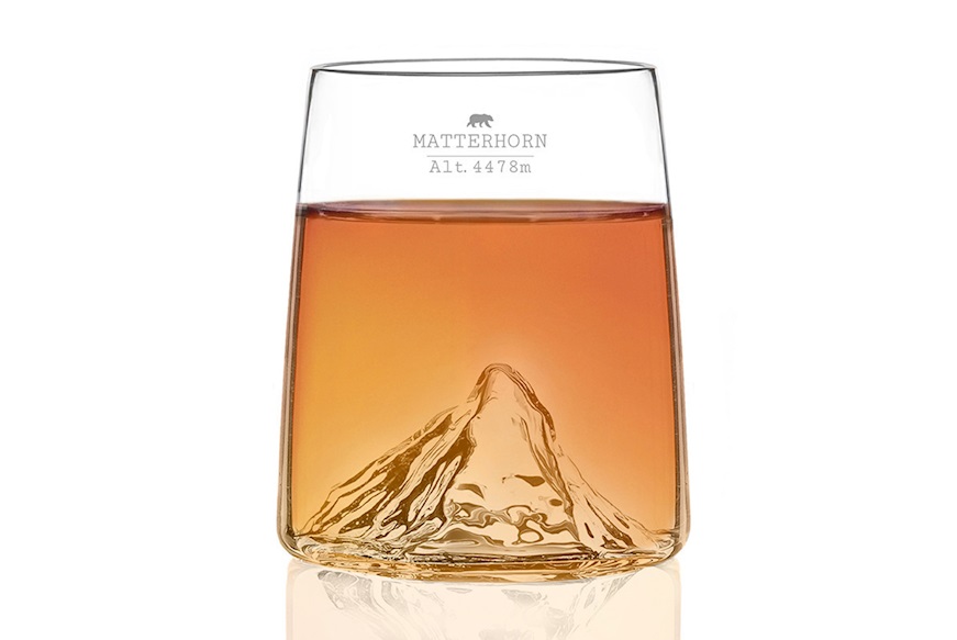 Shooter glass set Topographic Monte Bianco/ Everest/Matterhorn/Pico de Alto 4 pieces Alaskan Maker