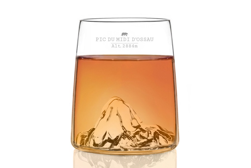 Shooter glass set Topographic Monte Bianco/ Everest/Matterhorn/Pico de Alto 4 pieces Alaskan Maker