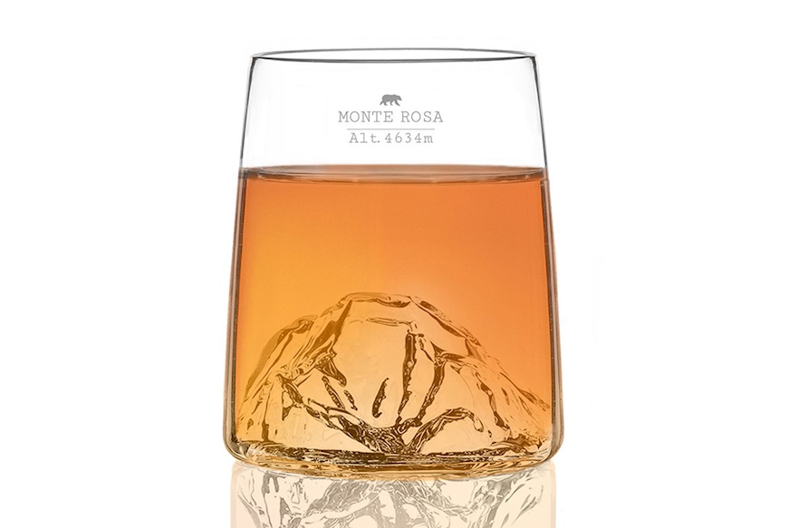 Shooter glass set Topographic Tre Cime/Monte Rosa/Tofane/Cervino 4 pieces Alaskan Maker