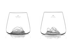 Whisky glass set Topographic Tofane/Marmolada 2 pieces Alaskan Maker