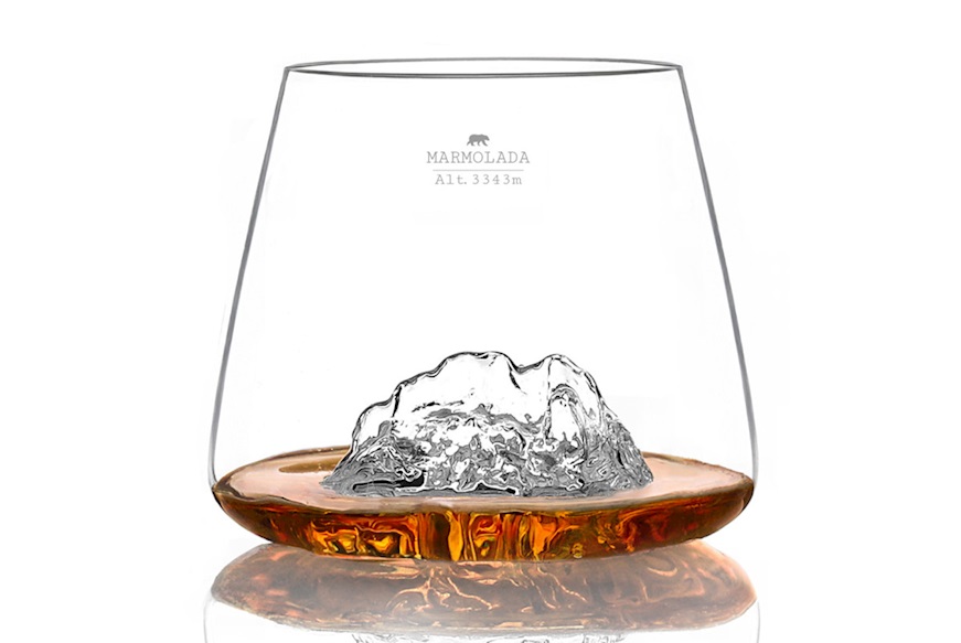Whisky glass set Topographic Tofane/Marmolada 2 pieces Alaskan Maker