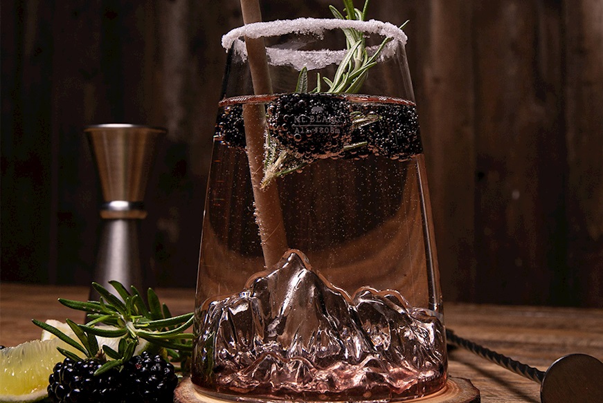 Long Drink Glass Topographic Monte Bianco Alaskan Maker