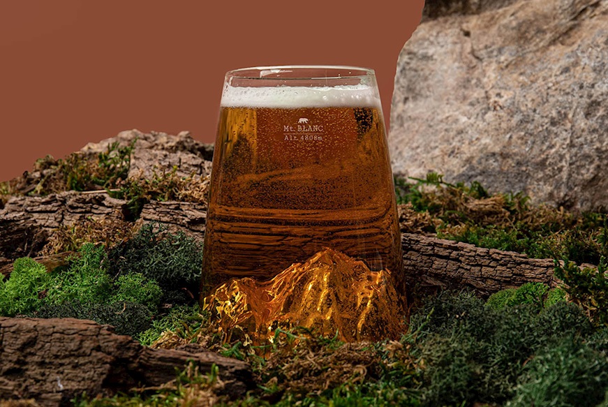 Long Drink Glass Topographic Monte Bianco Alaskan Maker