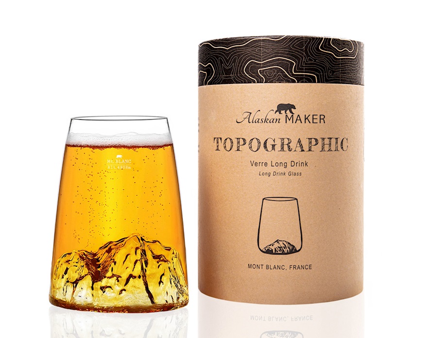 Bicchiere long drink Topographic Monte Bianco Alaskan Maker