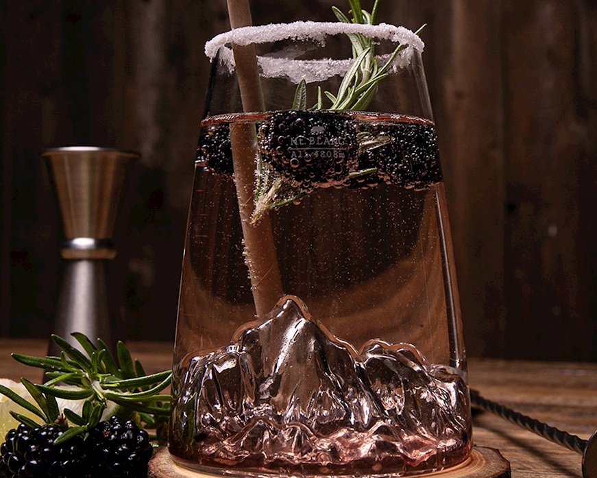 Bicchiere long drink Topographic Monte Bianco Alaskan Maker