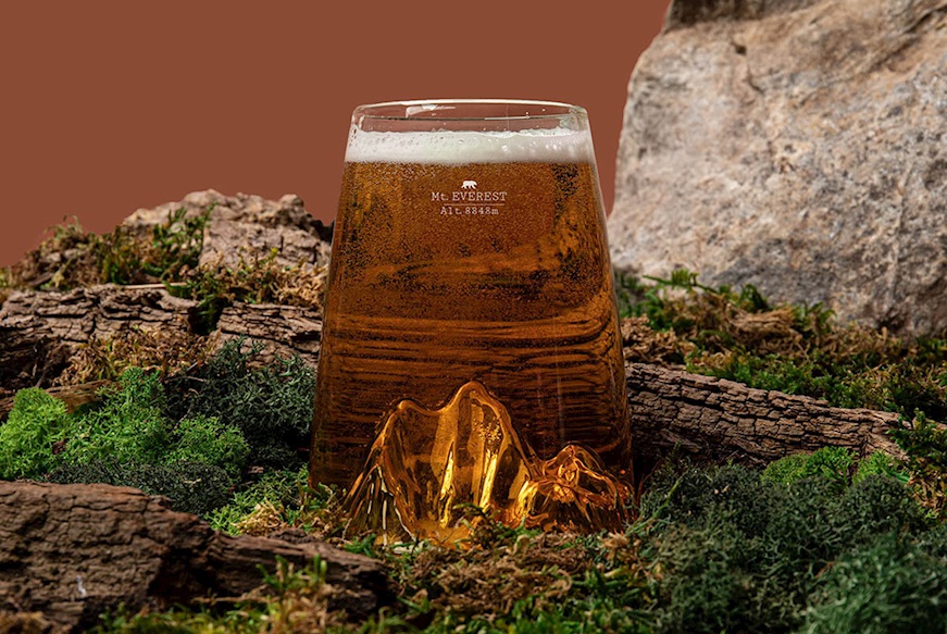 Long Drink Glass Topographic Everest Alaskan Maker