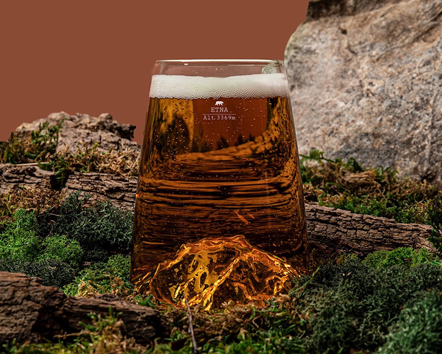 Long drink glass Topographic Etna Alaskan Maker