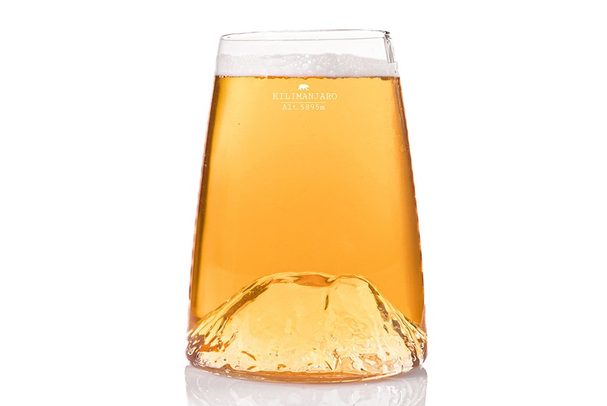 Long Drink Glass Topographic Kilimanjaro Alaskan Maker