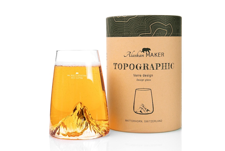 Long Drink Glass Topographic Cervino Alaskan Maker