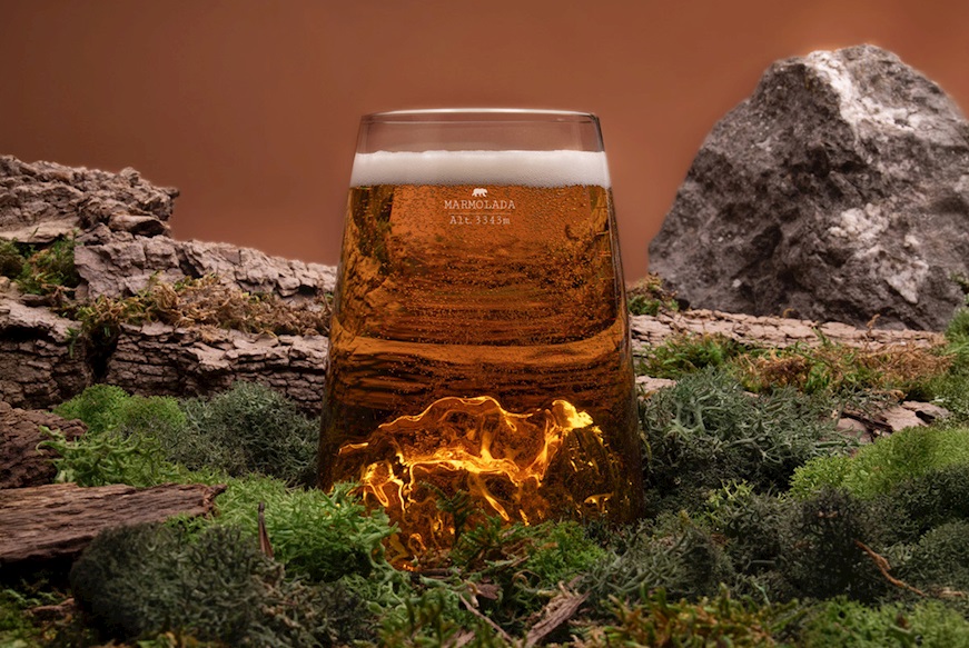 Long Drink Glass Topographic Marmolada Alaskan Maker