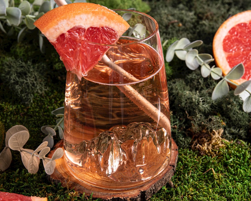 Long drink glass Topographic Tre Cime Alaskan Maker