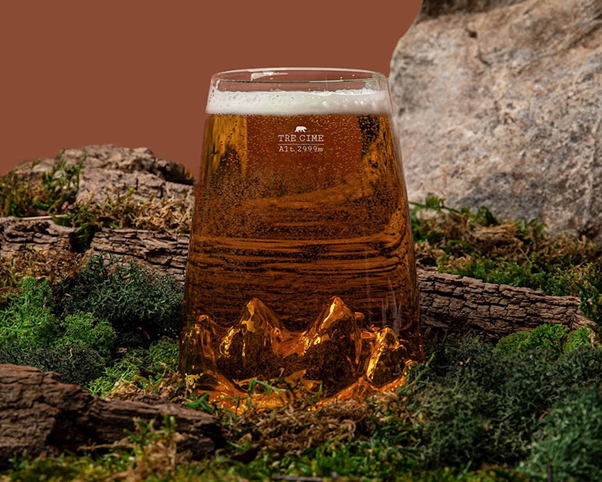 Long drink glass Topographic Tre Cime Alaskan Maker