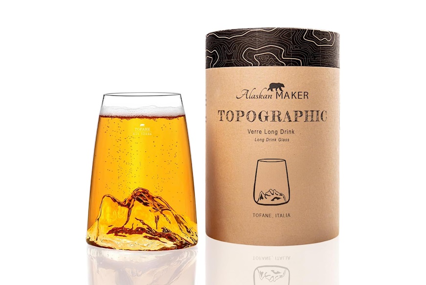 Long Drink Glass Topographic Tofane Alaskan Maker